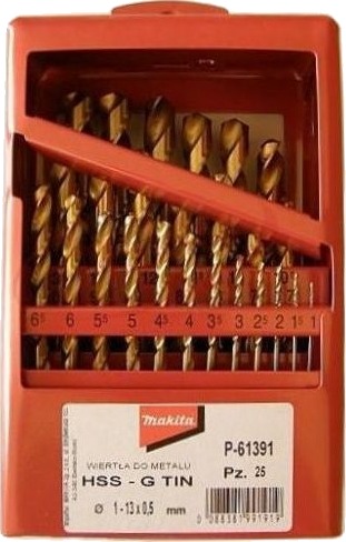 Titanium Drill Bit Set Hss-G Tin 25Pcs 1-13Mm Titanium Drill Bit Set Hss-G Tin 25Pcs 1-13Mm