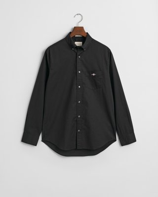 Regular fit klassisk poplinskjorte BLACK XXXL