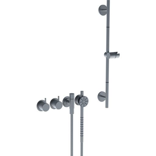 Vola 5171S-T65 Dusjtermostat, med dusjsett, børstet krom