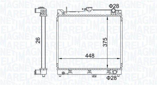 Radiator MAGNETI MARELLI 350213192700 Radiator MAGNETI MARELLI 350213192700