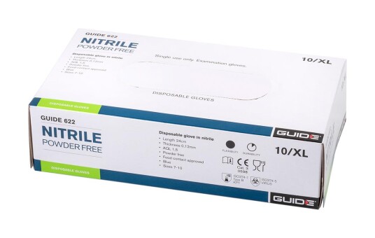 Guide Gloves 622 Hanske nitril upulverisert matgodkjent 7 100 pakke Klær