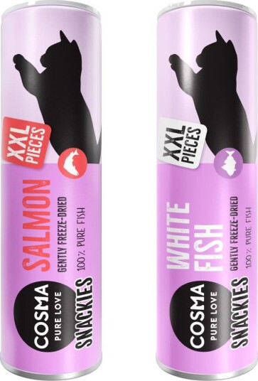 Cosma Snackies Xxl Hvit Fisk + Laks 18 G + 22 G