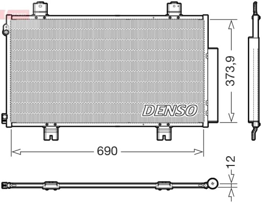 Kondensator klimaanlegg DENSO DCN40036