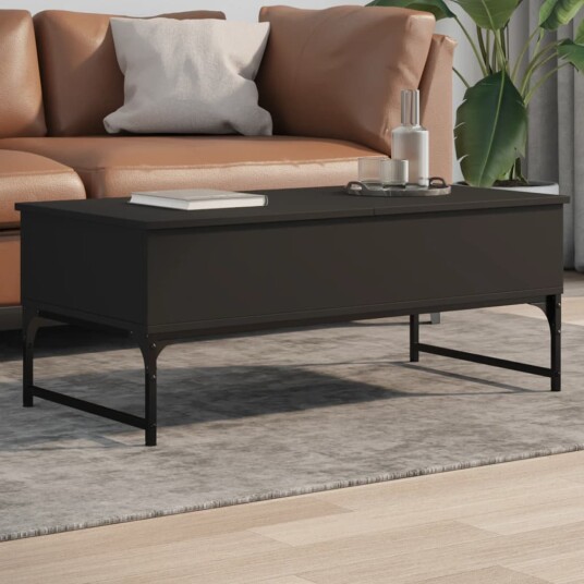  Salongbord svart 100x50x40 cm konstruert tre og metall 8721012479159