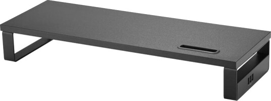 EQUIP Monitorerhöhung mit USB Anschluss schwarz