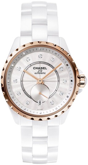 Chanel Dameklokke H4359 J12 Hvit/Keramik Ø36.5 mm