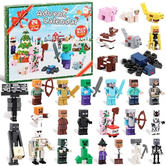 Adventskalender Minecraft 24 Dager Lekefigurer Byggeklosser Nedtellingskalender Adventskalender Overraskelsesgave til Gutter Adventskalender Minecraft 24 Dager Lekefigurer Byggeklosser Nedtellingskalender Adventskalender Overraskelsesgave til Gutter