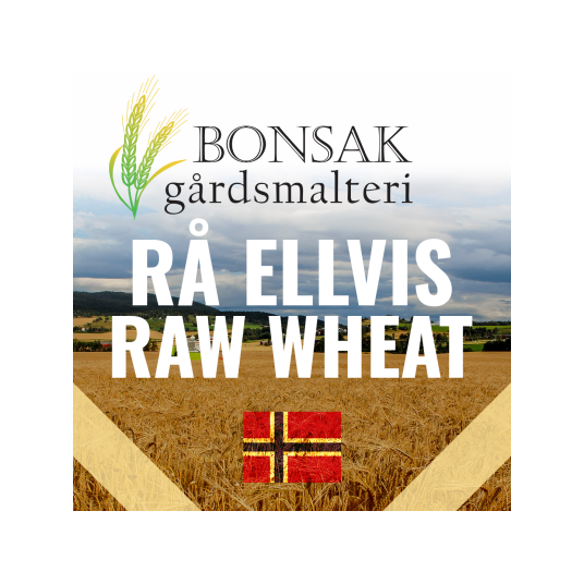 Bonsak Gårdsmalteri Rå Ellvis Malt 25 kg Knust 4 EBC
