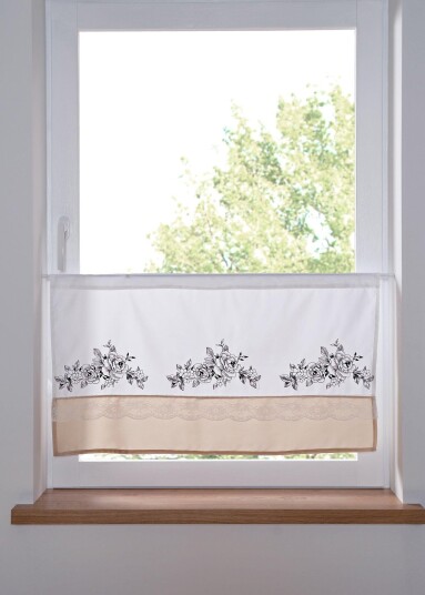 Bonprix Gardinkappe med broderi av resirkulert polyester false