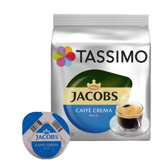 Tassimo Jacobs Caffé Crema Mild til Tassimo. 16 kapsler Tassimo Jacobs Caffé Crema Mild til Tassimo. 16 kapsler