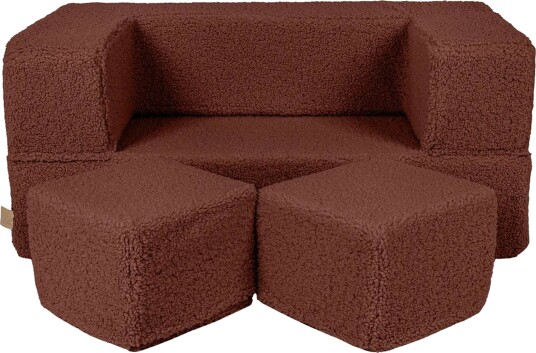 Meowbaby Bearly Cube Sofa Brown