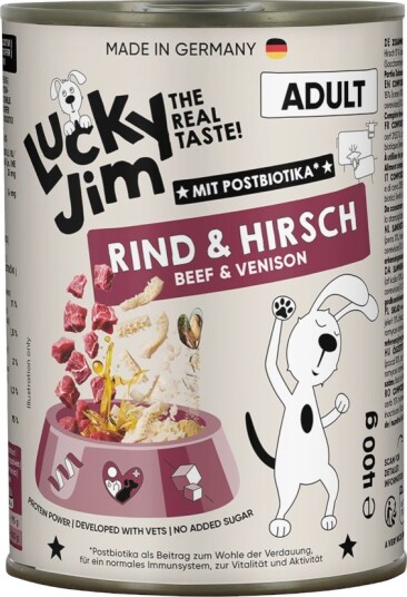 Lucky Jim Våtfôr Adult & Hjort Okse 24 X 400 G