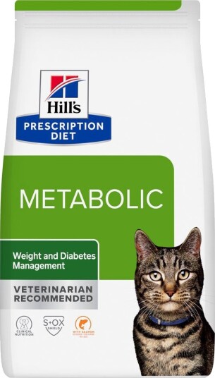 Hill'S Prescription Diet Tørrfôr Metabolic Vekt & Diabeteskontroll Med Laks Sparepakke 2 X 3 kg
