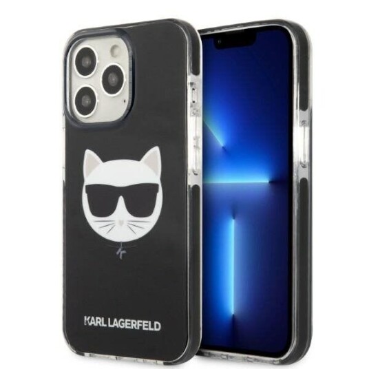 Karl Lagerfeld iPhone 13 Pro Max Deksel Choupette Svart Hardcase