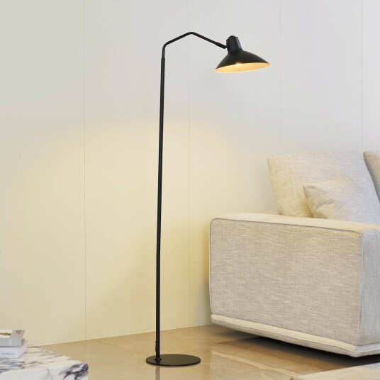 Lindby gulvlampe Adrik svart metall