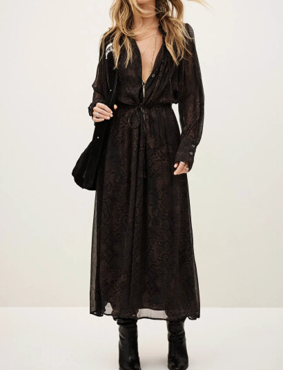 ba&sh Dress Sahara   Brown   36