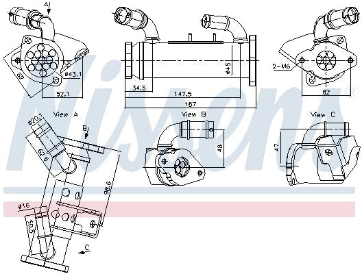 EGR-kjøler NISSENS 989474