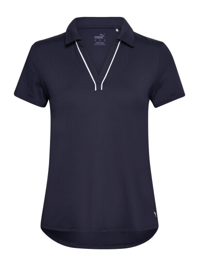 PUMA Golf W Cloudspun Piped Ss Polo - Navy - XS PUMA Golf W Cloudspun Piped Ss Polo - Navy - XS