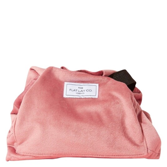 The Flat Lay Co. Drawstring Flat Lay Makeup Bag Pink Velvet The Flat Lay Co. Drawstring Flat Lay Makeup Bag Pink Velvet