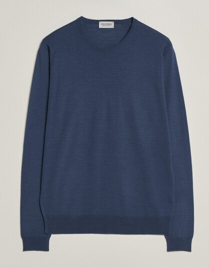 John Smedley Lundy Extra Fine Merino Crew Neck Teal Firth