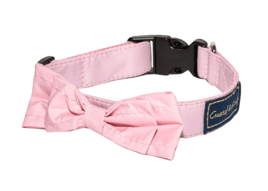 Hundhalsband med Rosett - Snabbknäppning/Ställbart Rosa Med Rosett 20