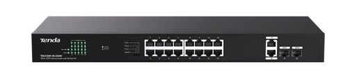 Tenda Teg1120p-16-250W, Uhåndtert, Gigabit Ethernet (10/100/1000), Strøm Over Ethernet (Poe), Rack-Montering, Kan Monteres På Vegg