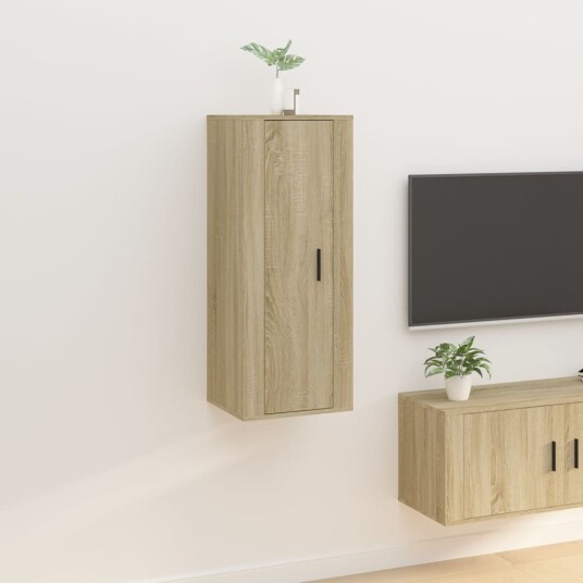 vidaXL Vegghengt TV-benk sonoma eik 40x34,5x100 cm 8720845667924