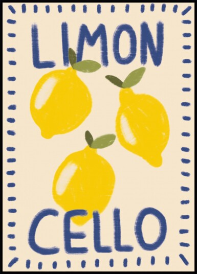 Fresh Limoncello Lemons Plakat / 50x70