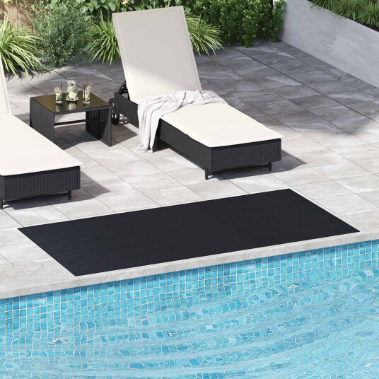 vidaXL Gulvmatte med finribber Svart 1 x 2 m Gummi