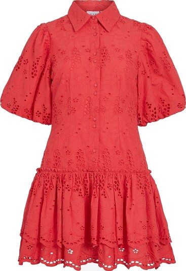 Vila   Kjole viSmilla 2/4 Short Dress   Rød