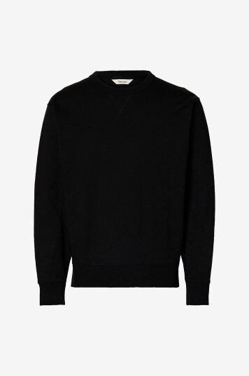 Selected HOMME Sweatshirt slhRelaxluke LS Sweat Crew Neck Svart