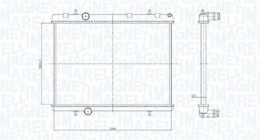 Radiator MAGNETI MARELLI 350213167800 Radiator MAGNETI MARELLI 350213167800