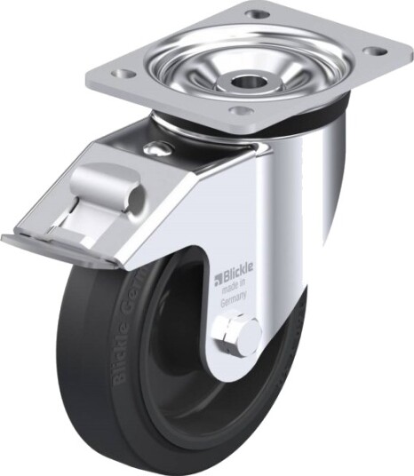Blickle 624486 Lk-Poev 160R-Fi Styrehjul Med Brems Hjuldiameter 160 Mm, Bæreevne (Maks.) 400 Kg (1 Stk.)