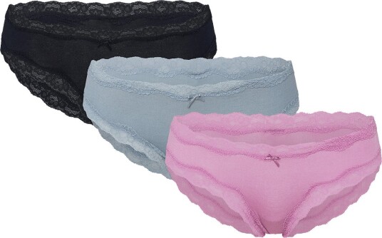 Lindex 3 Pack Brazilian Briefs With Low Waist LIGHT LILAC XXL