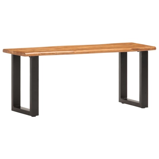 vidaXL Benk med naturlig kant 110 cm heltre akasie og stål vidaXL Benk med naturlig kant 110 cm heltre akasie og stål