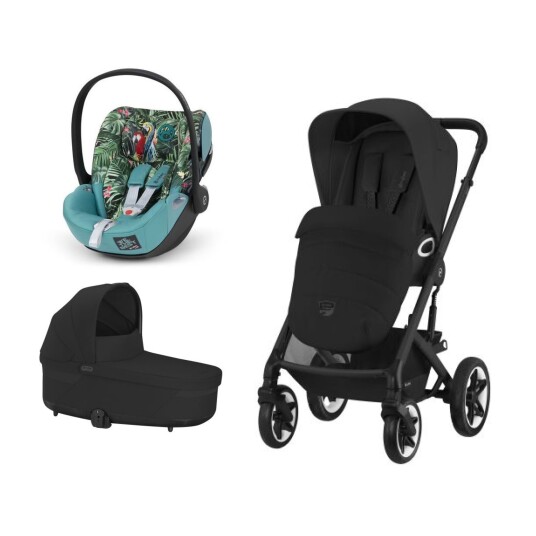 Komplett vogn Cybex Talos S Lux Moon Black Ink. Liggedel + Cloud Z Bilstol