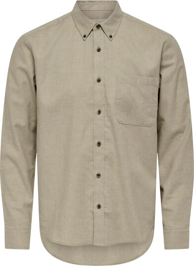 ONLY & SONS Onsjupiter Reg Fit Ls Shirt Noos Beige M