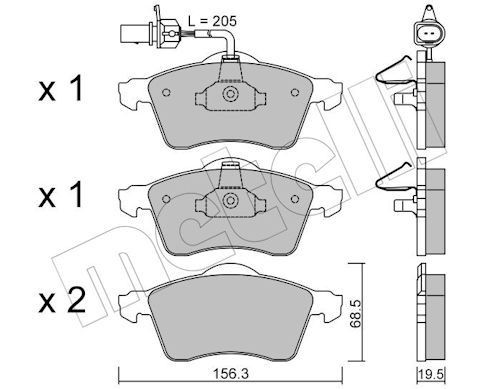 Bremseklosser METELLI 22 0263 1
