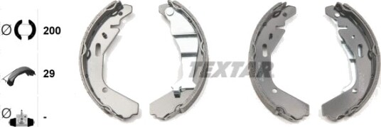 Bremsesko sett TEXTAR 91065200 Bremsesko sett TEXTAR 91065200