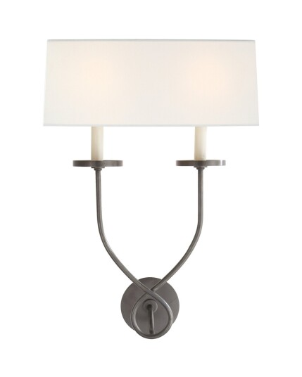 Symmetric Twist vägglampa dubbel brons Symmetric Twist vägglampa dubbel brons