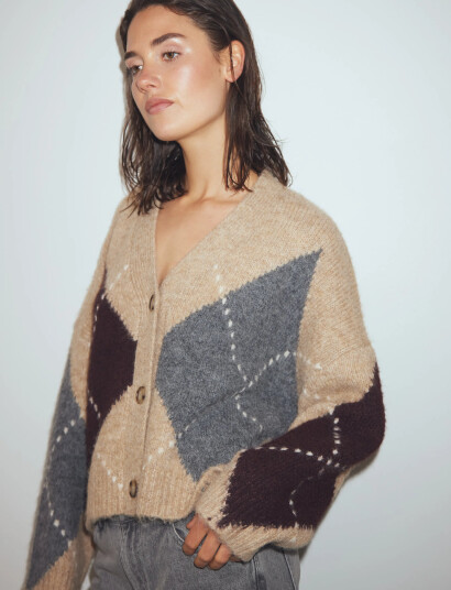 Noella N-Laiana Knit Cardigan - Beige - S/M Noella N-Laiana Knit Cardigan - Beige - S/M