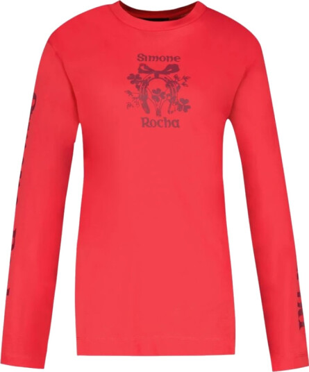 Simone Rocha Dame Topper Rød M,