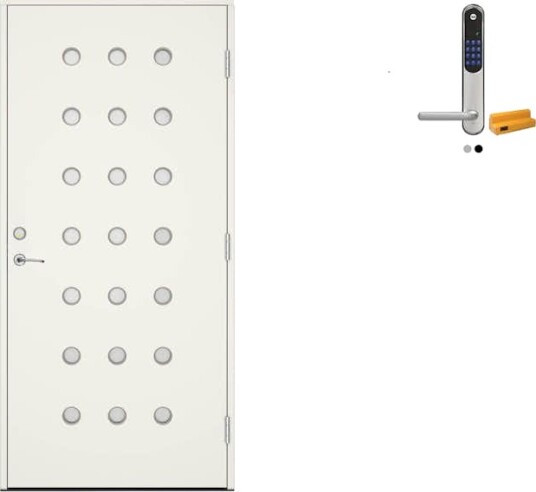 Ytterdør Swedoor Advance-Line Statement Vibe med Yale Doorman Classic Home