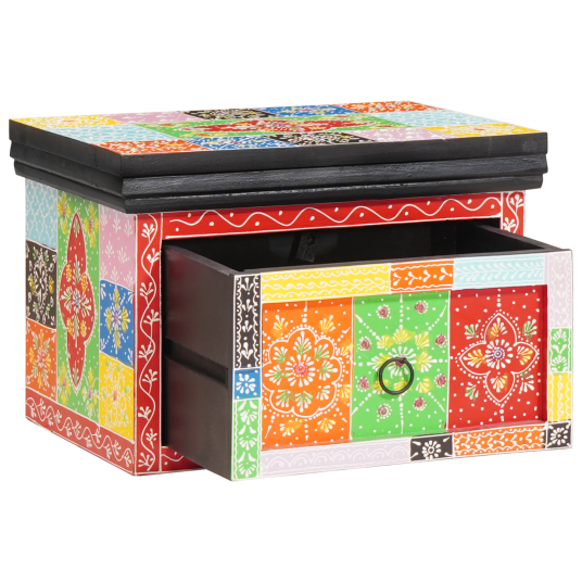 Nattbord 2 stk 40x30x28 cm i Solid Mango Tre & Konstruert Tre