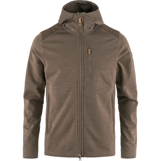 Fjellreven Men's Keb Fleece Hoodie Suede Brown S