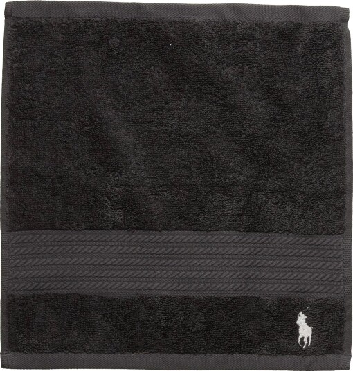 Ralph Lauren Home Player Wash Towel Black 33X33CM