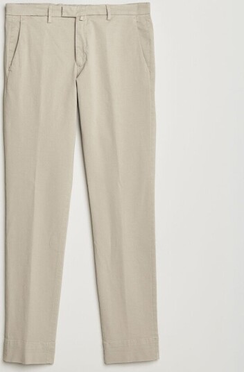 Briglia 1949 Slim Fit Cotton Stretch Trousers Beige