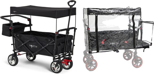 North 13.5 Porter Vogn inkl. Regntrekk, Black