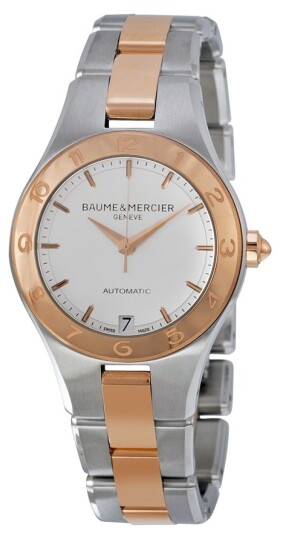 Baume & Mercier Dameklokke MOA10073 LINEA Sølvfarget/18 karat