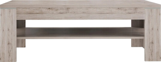 Perkhill Sofabord 120 cm med Oppbevaringshylle - Brun/Natur